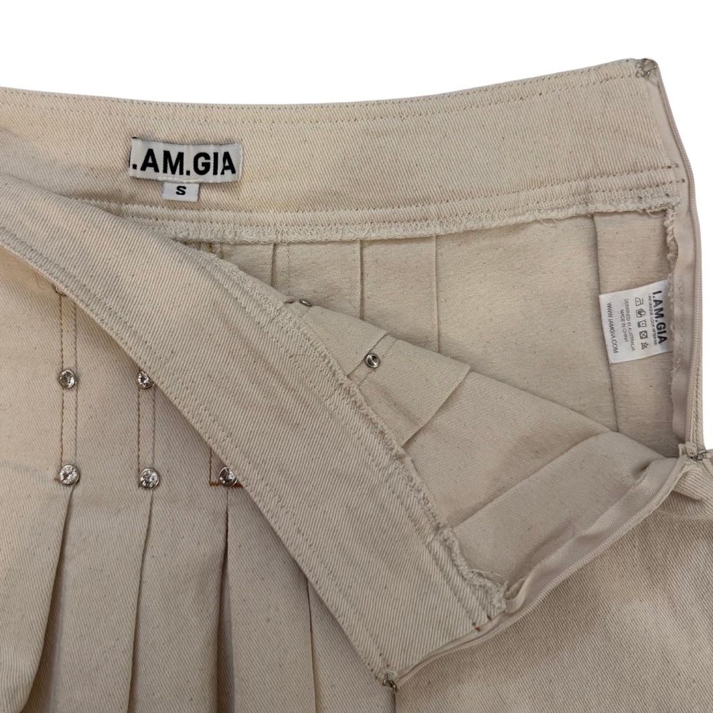 Rare I.AM.GIA denim pleated mini skirt - Picture 2 of 3